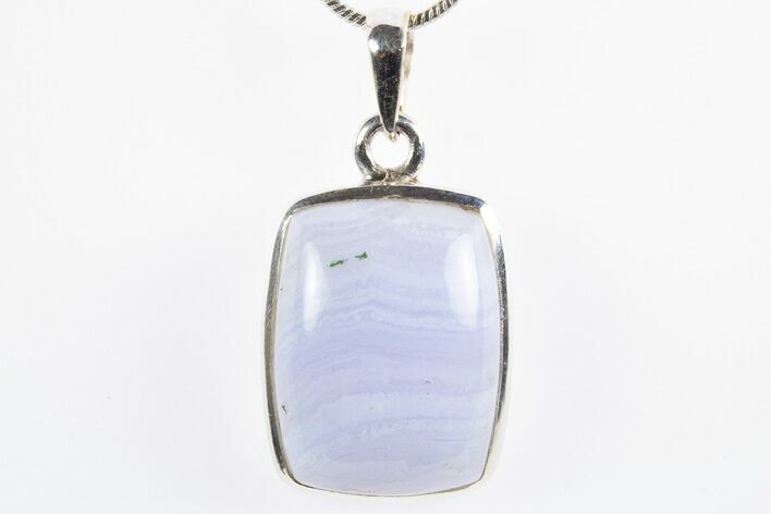 Blue Lace Agate Pendant (Necklace) - Sterling Silver #305015